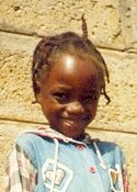 Nesi Mumba, a very poor orphan child in Zambia, Africa